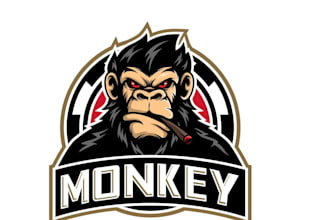 design unique monkey and crypto logo