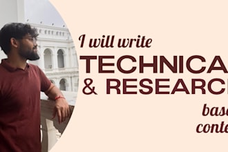 write technical and research based content