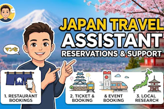be your japanese assistant for reservations and travel support
