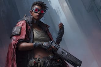 sci fi character illustration or sci fi character