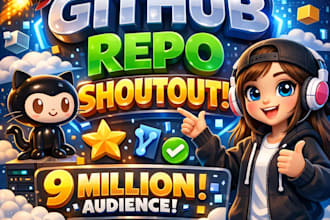 do shoutout promotion for github repository 9m audience