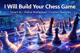 develop a professional chess game with ai, multiplayer and online feature