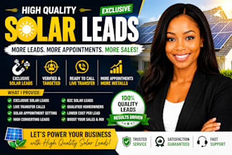 solar leads, lead generation, live , appointments, solar sales, qualified leads
