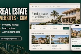 build a real estate property listing website with lead CRM and idx