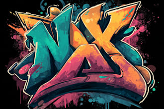draw graffiti art for album covers and posters