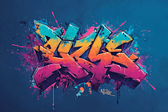 make unique graffiti art for tshirts, hoodies and streetwear