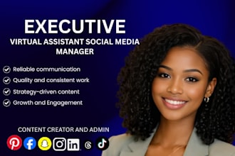 be your executive virtual assistant for scheduling, admin, content, social media