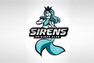 create captivating logo for a womens gridiron club