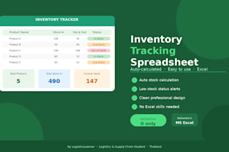 create an inventory tracking spreadsheet in excel for your business