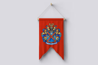 design mascot unique family crest logo for you