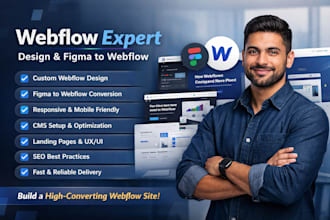 design and develop a modern webflow website or convert figma to webflow