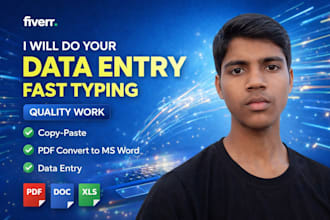 data entry and copy typing expert and fast delivery