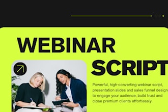 write the perfect high ticket webinar script with presentation slides and funnel