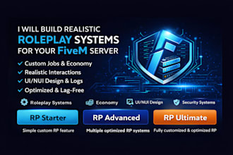 build realistic roleplay systems for your fivem server
