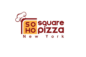 design soho square pizza logo