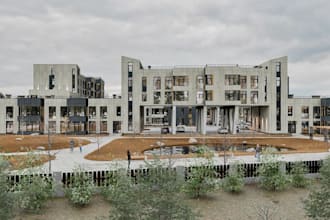 3dmodern architecture,urban park landscape,3d terrace design model,cgi rendering