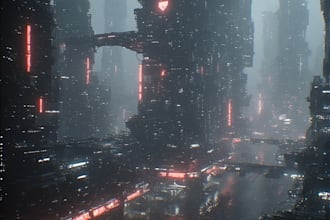 design futuristic cyberpunk city or character