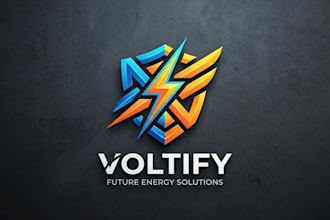 design a powerful and modern energy logo for your brand