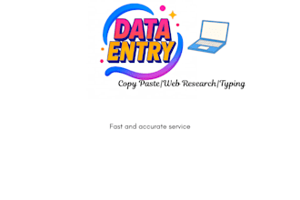 do fast and accurate data entry, web research and copy paste
