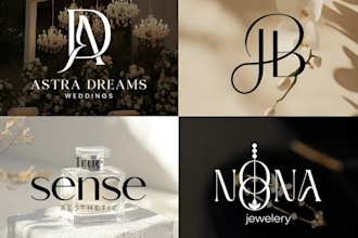 create elegant luxury monogram logo design for your brand