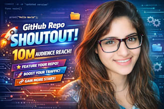 do shoutout promotion for github repository 10m audience