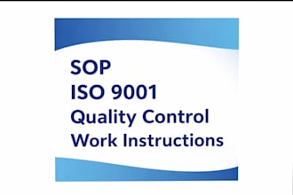 create sop and work instructions for manufacturing
