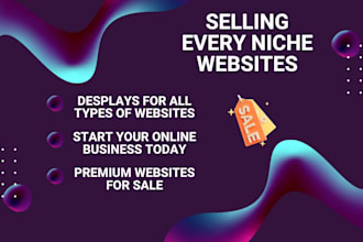 sell profitable niche websites for online business