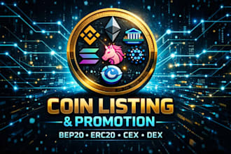 do lp setup, token listing, bep20 smart contract audit, coingecko, coinmarketcap