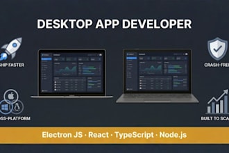 build or fix your cross platform desktop app using electron js and react