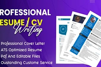 design rewrite resume, CV, resume formatting cover letter linkedin optimization