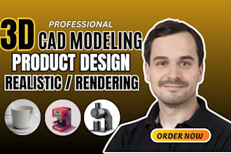 create 3d product design, cad modeling and realistic rendering