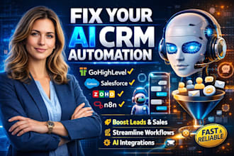 fix ai automation, voice agents, CRM workflows with gohighlevel, salesforce zoho