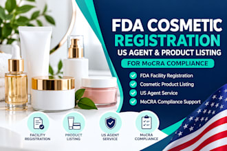 do fda cosmetic registration, US agent and product listing for mocra compliance