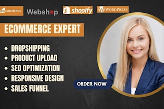 ecommerce webshop, bigcommerce, on godaddy hostinger, shopify, wordpress website