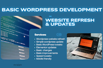 build simple wordpress website refresh and updates