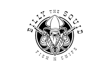 create gorgeous fun fish chips logo for our takeaway