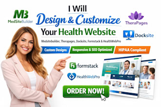 design medsitebuilder therapages docksite formstack healthwebpro health website