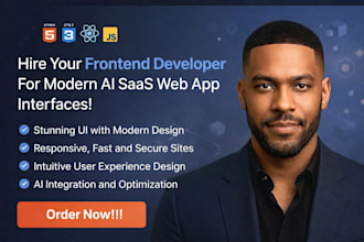 build modern ai saas web app interfaces, frontend UI as your front end developer