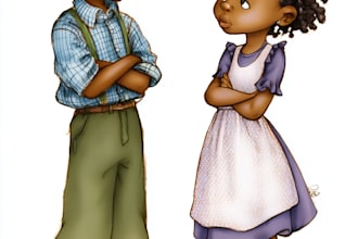 draw african american children book illustrations