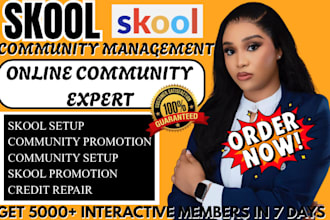 skool community setup, skool online community manager skool credit repair