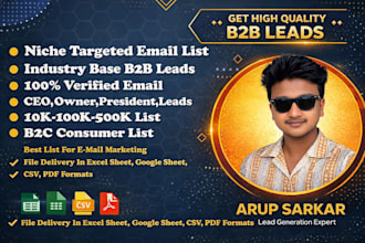 do b2b lead generation, email list building, and linkedin leads