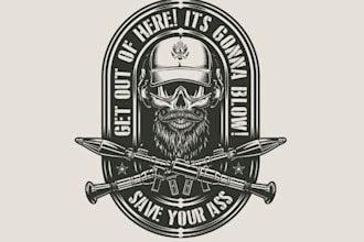 design emblem army military tactical logo