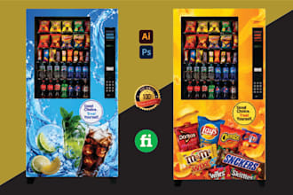 design eye catching vending machine and atm wraps