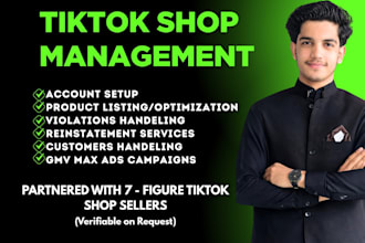 setup tiktok shop, manage tiktok shop and fix tiktok shop