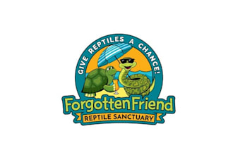design colorful forgotten reptiles sanctuary logo
