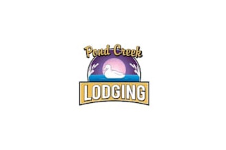 design professional unique pond creek logo