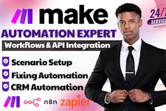 build make com integromat automation workflows, airtable zapier integrations