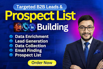 collect missing data, data enrichment, prospect list building