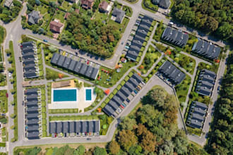 render residential complex,modern townhouse development,cgi urban plan rendering