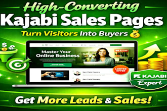 design sales funnels, landing pages and clickfunnels, kajabi wesbites